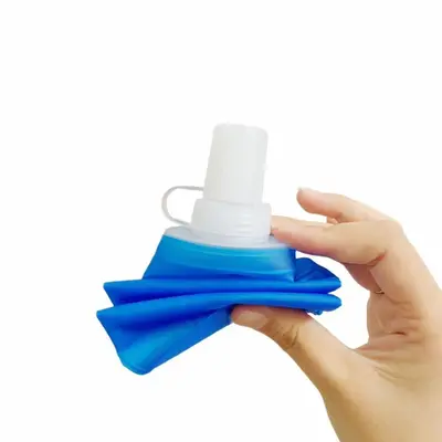 Manufacturer wholesale cross-border spot outdoor sports foldable TPU custom soft water bottle marathon running and cycling - 2
