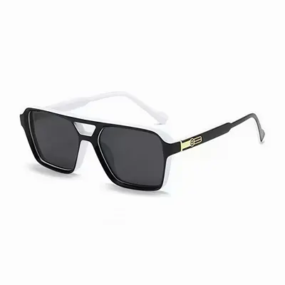 Herren-Pilotenbrille im Retro-Stil, Doppelsteg, quadratischer Rahmen, koreanischer Stil - 12