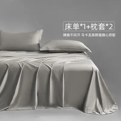 100S Cotton Bed Sheet Set with Fitted Sheet, 3-Piece - 7