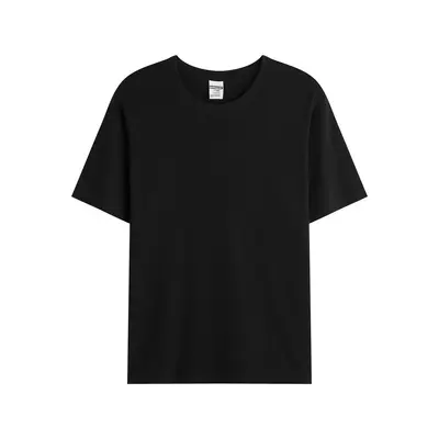 AG190g kompakt Siro-Spun T-Shirt Herren 100% Baumwolle Unifarben Rundhals Herren Kurzarm Werbe-T-Shirt mit bedrucktem Logo Großhandelsverkauf. - 8