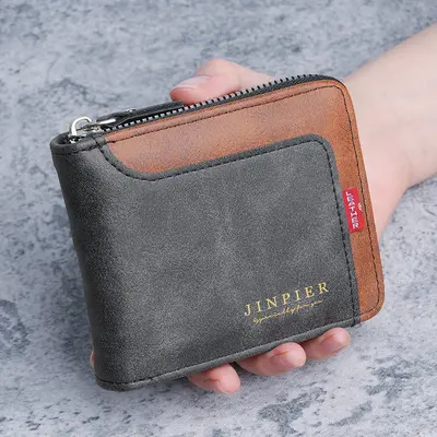 Herren-Retro-Lederkartenetui mit mehreren Fächern - 7
