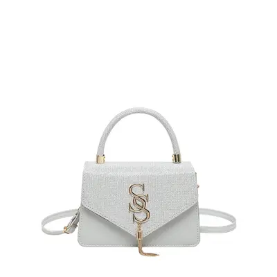 Kleine Damen-Umhängetasche mit Buchstabenmuster, Schultertasche - 7