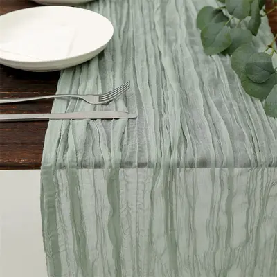 Balinese Gauze Crinkle Bohemian Table Runner