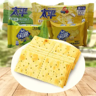 Taiping Süt Tuzlu Yeşil Soğanlı Soda Kraker Bisküvi 6 Jin