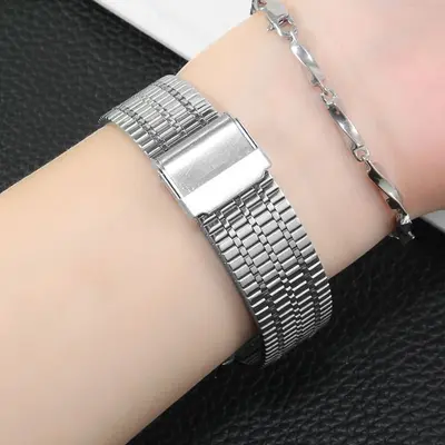 Миланский ремешок из нержавеющей стали с металлической пряжкой для Samsung Watch8, совместимый с ultra2025