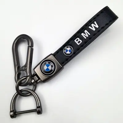 Lambskin Leather Keychain with Custom Car Logo for Men - 8