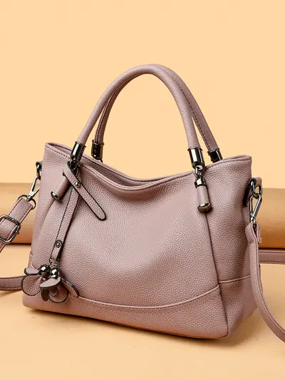 Women's Soft Leather Handbag, Large Capacity, Single Shoulder Strap - 3