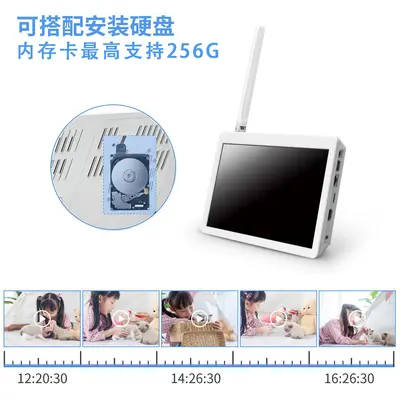 10 inç ekran izleme ağı ana bilgisayarı HD kablosuz WIFI güvenlik sabit disk video kaydedici NVR seti cctv