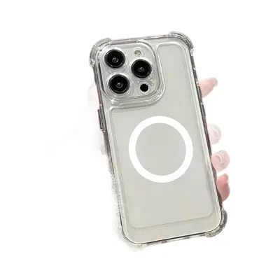 Magnetic Transparent Shockproof Air Cushion Case for iPhone 16 Pro Max