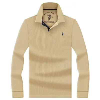Herren Langarm-Poloshirt aus reiner Baumwolle, bestickt - 10