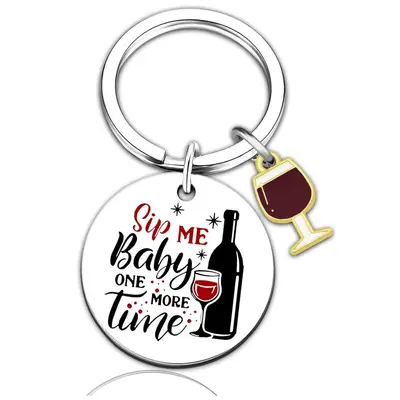 Stainless Steel Engraved Dog Tag Keychain and Text Necklace