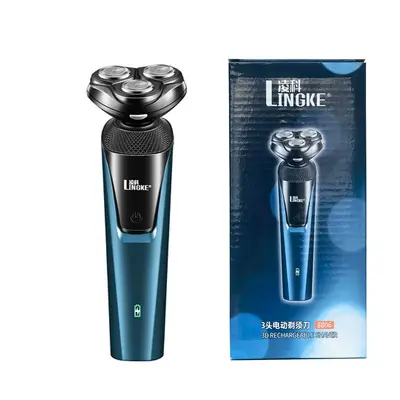 Lingke 8806 üç bıçaklı üçü bir arada tıraş makinesi seti erkek elektrikli sakal tıraş makinesi yıkanabilir USB şarj edilebilir - 5