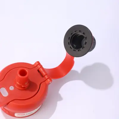 Thermobecher aus 316er Edelstahl mit Doppeltrinkdeckel und Strohhalm, tragbare Sportflasch - 5