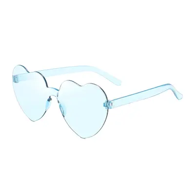 Heart-Shaped Frameless Jelly Color Sunglasses - 7