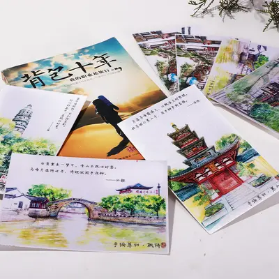 Custom Silk Postcard, Travel Souvenir
