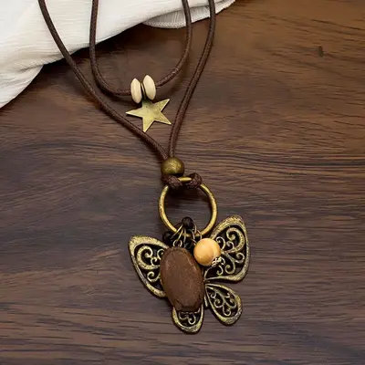 Bohem etnik stil kolye kadın - 11