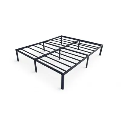 Durable Single Metal Platform Bed Frame, Folding Apartment Bed