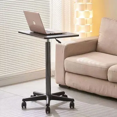 Height-Adjustable Mobile Office Computer Desk, Standing Workstation - 7