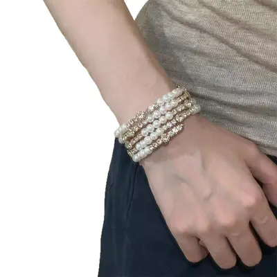 Vintage Multi-Layer Pearl Bracelet - 6