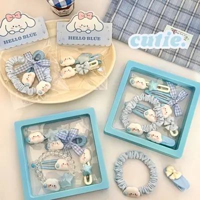 New cartoon cute cloud star hair clip for girls versatile side bangs clip sweet duck bill clip hair rope wholesale