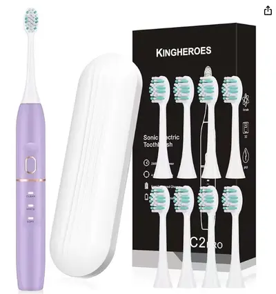 Electric Toothbrush with Travel Case, Smart Charging, Adults - 10