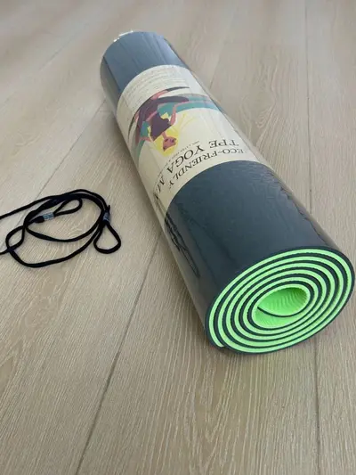 Çift renkli TPE yoga matı 6mm yüksek yoğunluk kaymaz