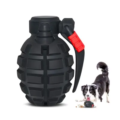 Rubber Dog Toy with Teeth Cleaning and Treat Dispensing, Bite-Resistant - 12