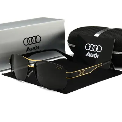 Audi Retro-Sonnenbrille mit eckigem Rahmen, polarisiert, Modell 553 - 3