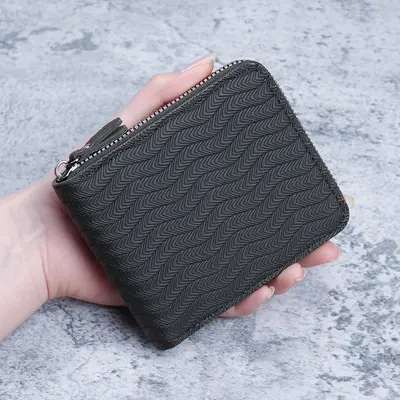 Men's Short Wallet with Multiple Card Slots and Large Coin Pocket - 7