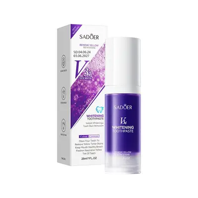 V34 Whitening Toothpaste, Plaque Removal and Deep Cleaning - 8