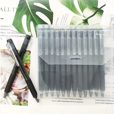 Radierbare Gelstifte 12er Set, einziehbar, 0,7 mm Spitze - 9