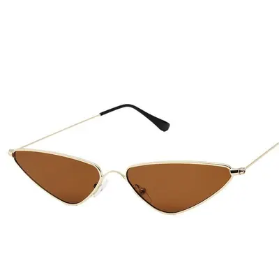 Triangle Small Frame Metal Sunglasses, Ocean Lens Style - 6