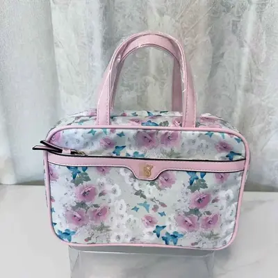Women's small tote handbag with zipper, lightweight makeup bag for travel - 9