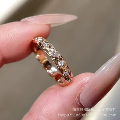 Snake bone ring luxury design 18K gold plated star motif