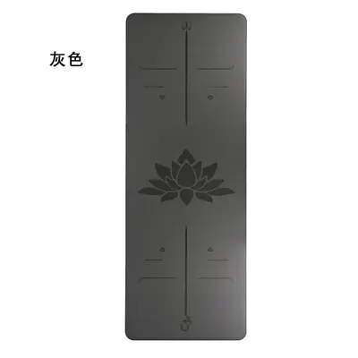 Natural Rubber Yoga Mat with Alignment Lines, Non-Slip PU - 8