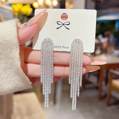 Blooming flowers, beaded tassel earrings, accessible luxury and premium earrings, summer seaside vacation style super fairy earrings - 9