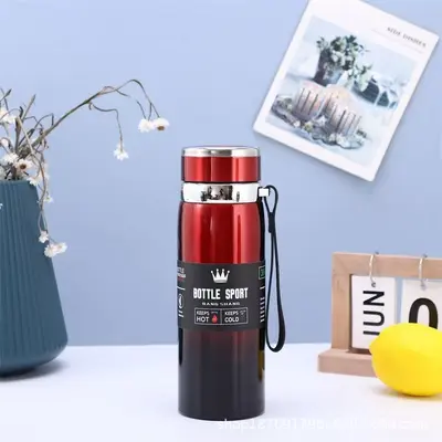 304 Paslanmaz Çelik Termos Bardak, 500 ml Büyük Hacim, Askılı Seyahat - 4