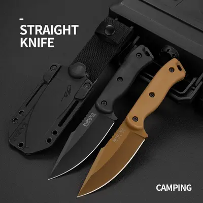 Kaba-BK18 Outdoor-Vollstahl-Gerade-Klinge, Multifunktionsmesser für Camping