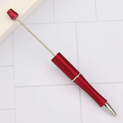 Многоцветная шариковая ручка с бусинами, DIY бусина, милая ручка из пластикового корпуса в форме гальки, канцелярия для учеников, шариковая ручка для письма, в наличии, оптом