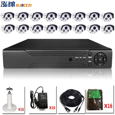 16-channel POE security camera kit 500GB hard drive AHD
