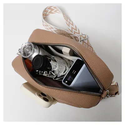 Small Square Crossbody Bag with Wide Shoulder Strap for Women - 4