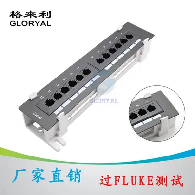 12-Port Wall-Mount Patch Panel, Category 5e and Category 6 - 1