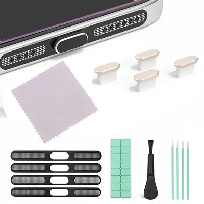 Telefon Toz Koruma Ağı USB-C Toz Kapağı iPhone 15/16/17 için Toz Koruma Temizlik Seti - 8