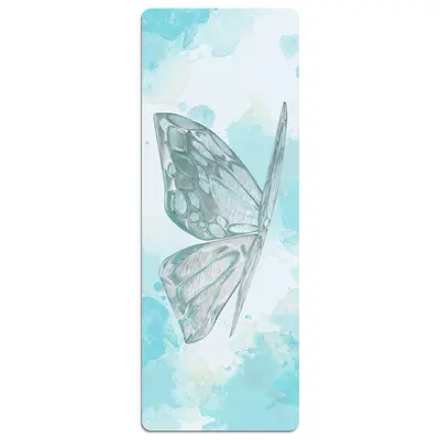 Printed Suede-Look Rubber Yoga Mat 1.5/5mm, Foldable - 9