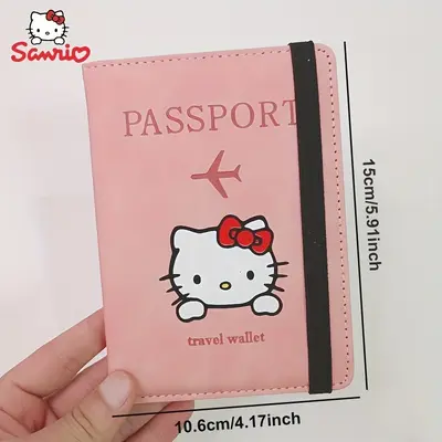 Cross-border Cartoon KT Portable Travel Passport Protective Cover Student Cute Multifunctional Ticket Document Storage Bag