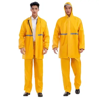 Ultra kalın yağmurluk, bölünmüş tip panço, erkek ve kadın, elektrikli araç - 6