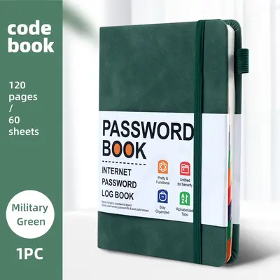 B6 Password Notebook with Letter Index and Colorful Tabs - 7