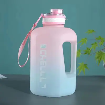 Large capacity water cup, high temperature resistant fitness sports water bottle, flip-top lid, straw, ton-ton cup, summer big belly cup - 12