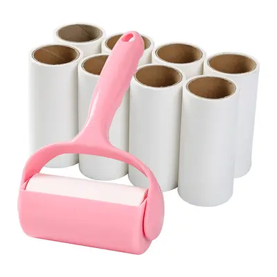Adhesive clothing and pet hair remover roller