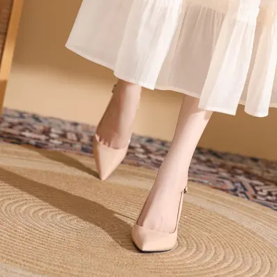 Pointed-Toe Stiletto High Heels, Patent Leather, Plus Size